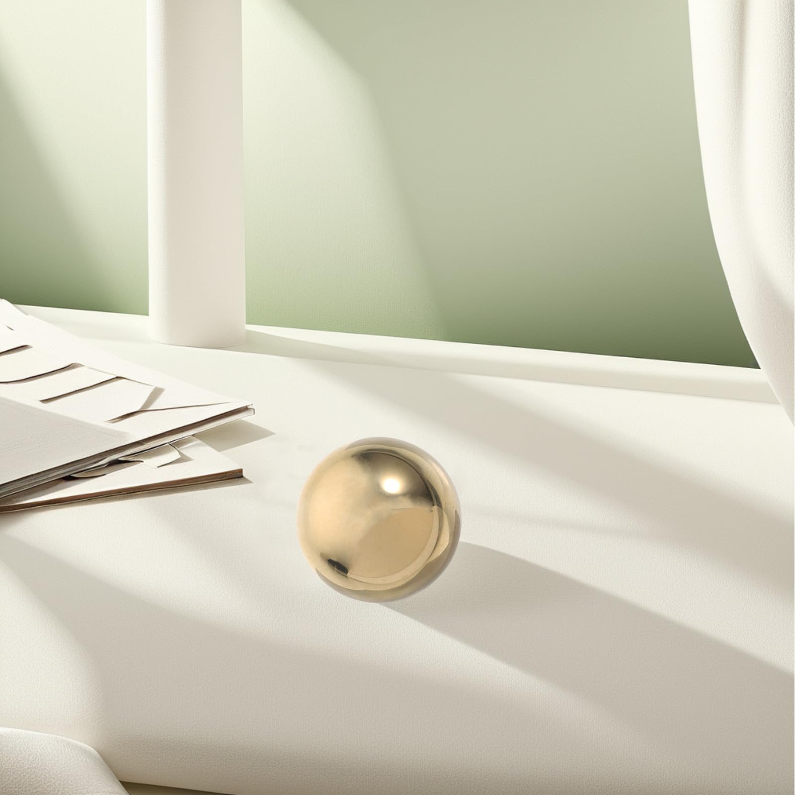 MAGICLULU Palle Cinesi per Esercizi Manuali in Ottone Specchiato 40mm, Set da 2 Sfere Decorative per Salute e Benessere, Accessorio per Allenamento Mano e Arredamento Casa Adulto