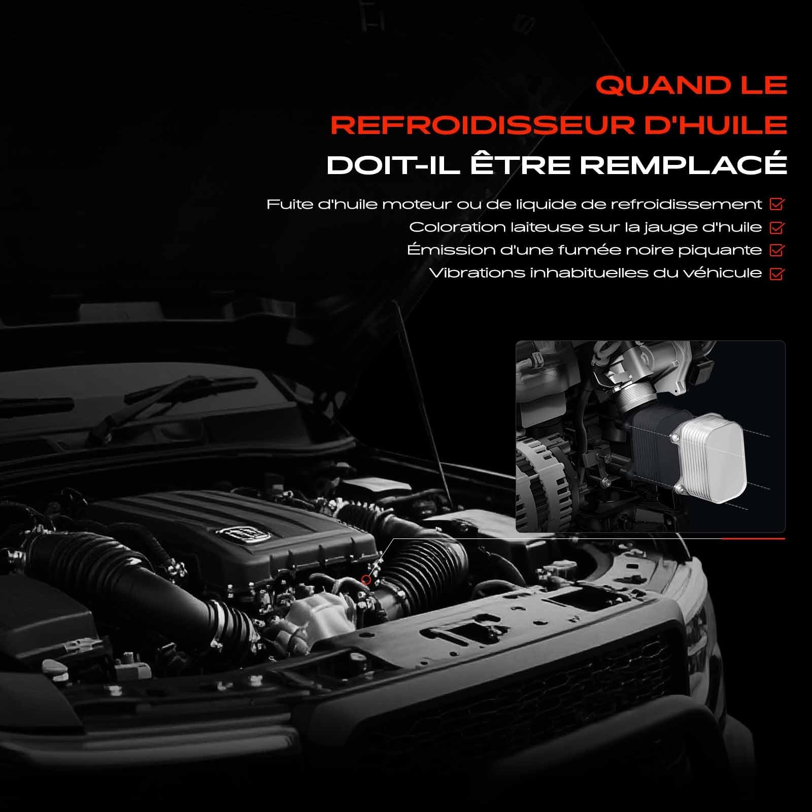 Frankberg Huile moteur du refroidisseur d'huile V40602107 | Compatible avec: Astra J Berline, Cruze Station Wagon J308, Astra J P10, Cruze Hatchback J305, Cruze J300