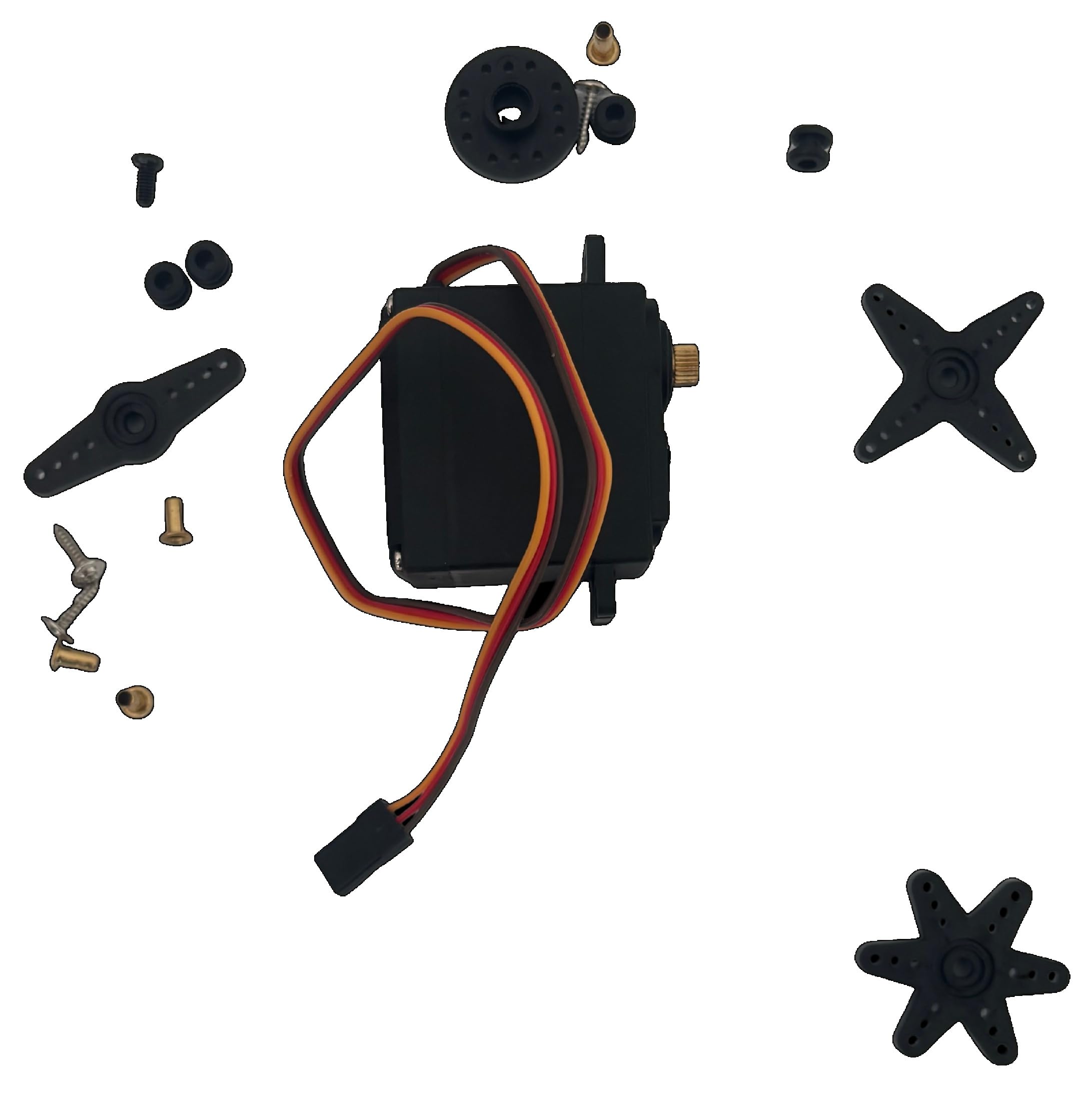 5 x MG 995 Servo Motore 360° Digitale ad Alta Coppia con Ingranaggi Metallici, Include Accessori di Montaggio e Cavo