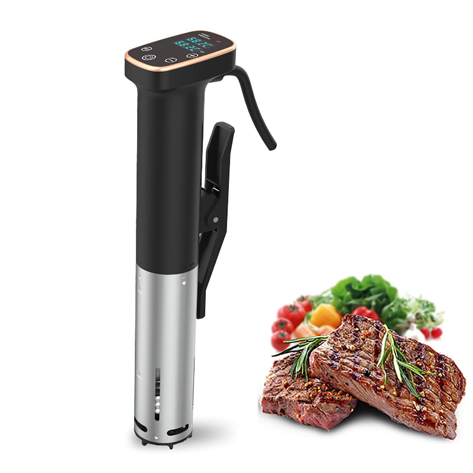 Máquina Sous Vide, Cocina Sous Vide De 1400W Con Pantalla Táctil Y Temporizador LED, Calentamiento De Ciclo Rápido Y Motor De CC Sin Escobillas, Bajo Nivel Ruido, Para Tiernos Y Jugosos Comidas