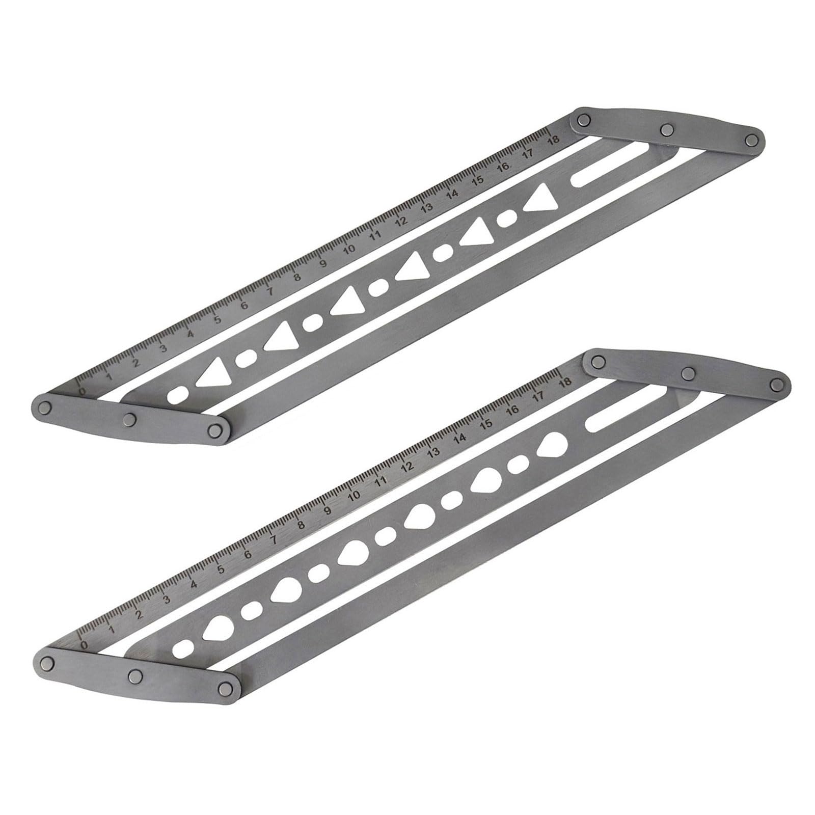 Stainless Steel Belt Hole Puncingh Template with Positioning Guide and Scale Marking for Leatherworking Craft Project Stainless Steel Puncher Ruler