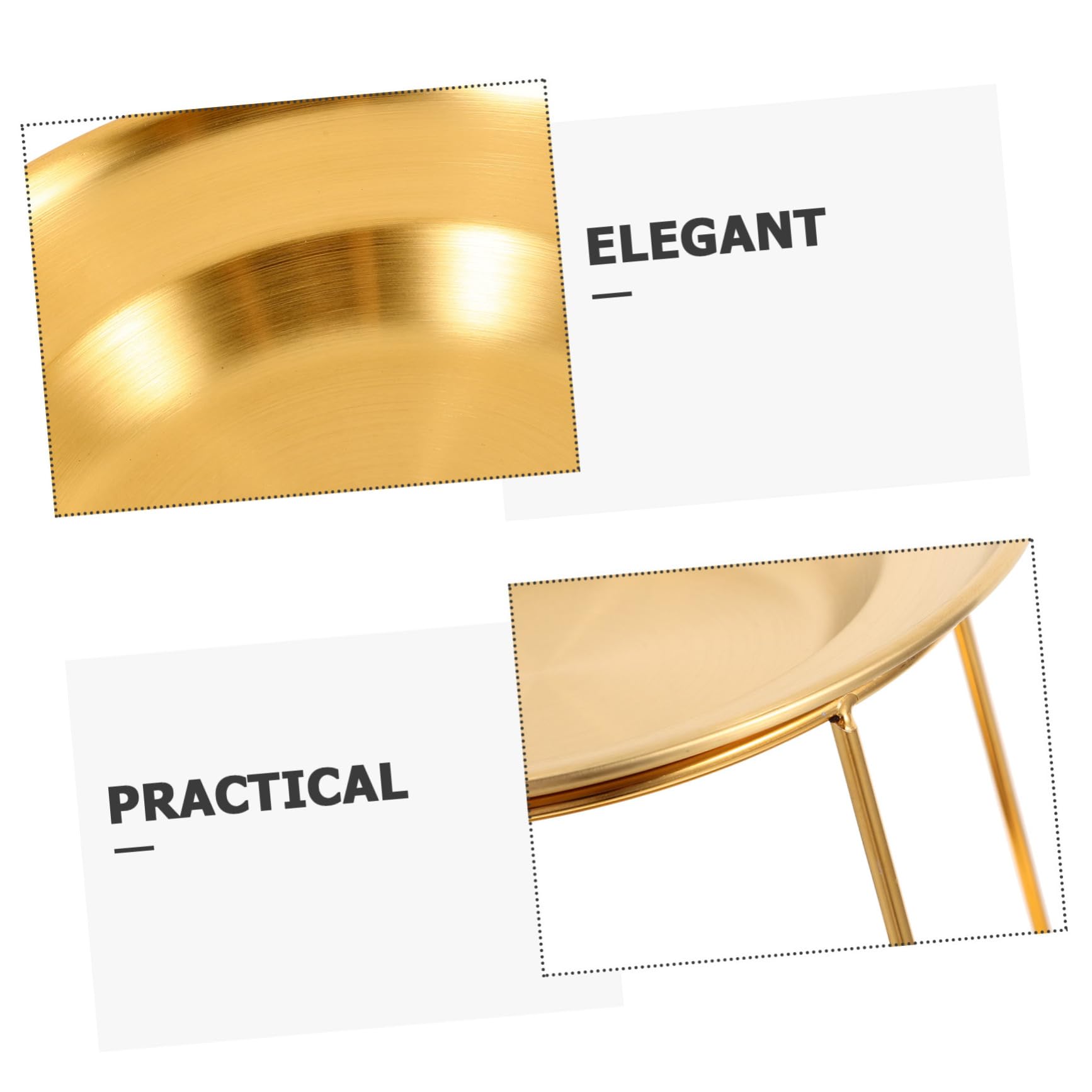 Ciieeo Soporte para Servir de 2 Niveles de Acero Inoxidable Dorado, Diseño Elegante y Simple, Fácil Mantenimiento y Optimización de Espacio para Buffets y Cenas