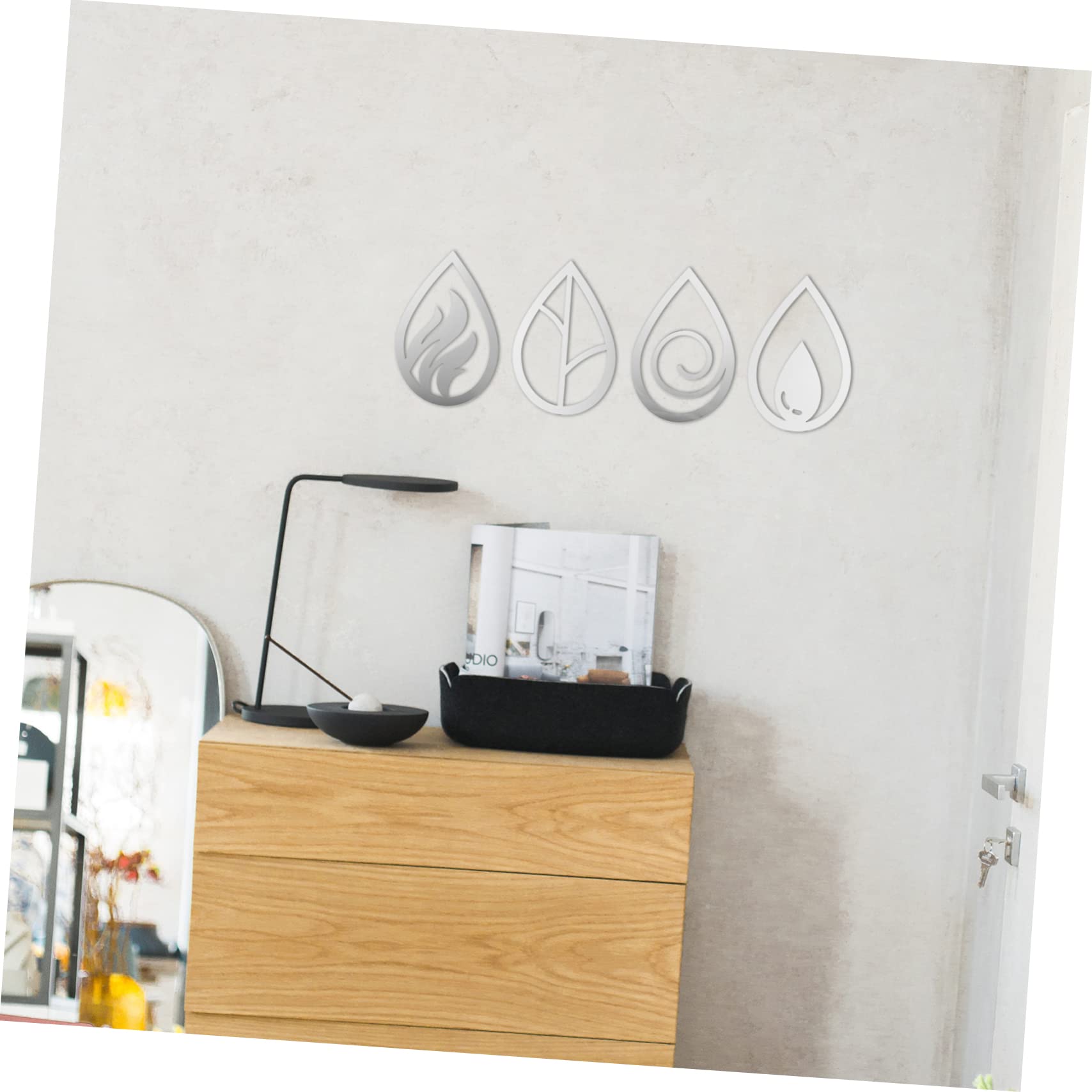 OSALADI 12piezas Decoración De Pared Autoadhesiva Pegatinas Acrílicas Chic Para Hogar y Oficina Para Ventanas y Habitaciones Infantiles Diseño Moderno y Detalles Delicados