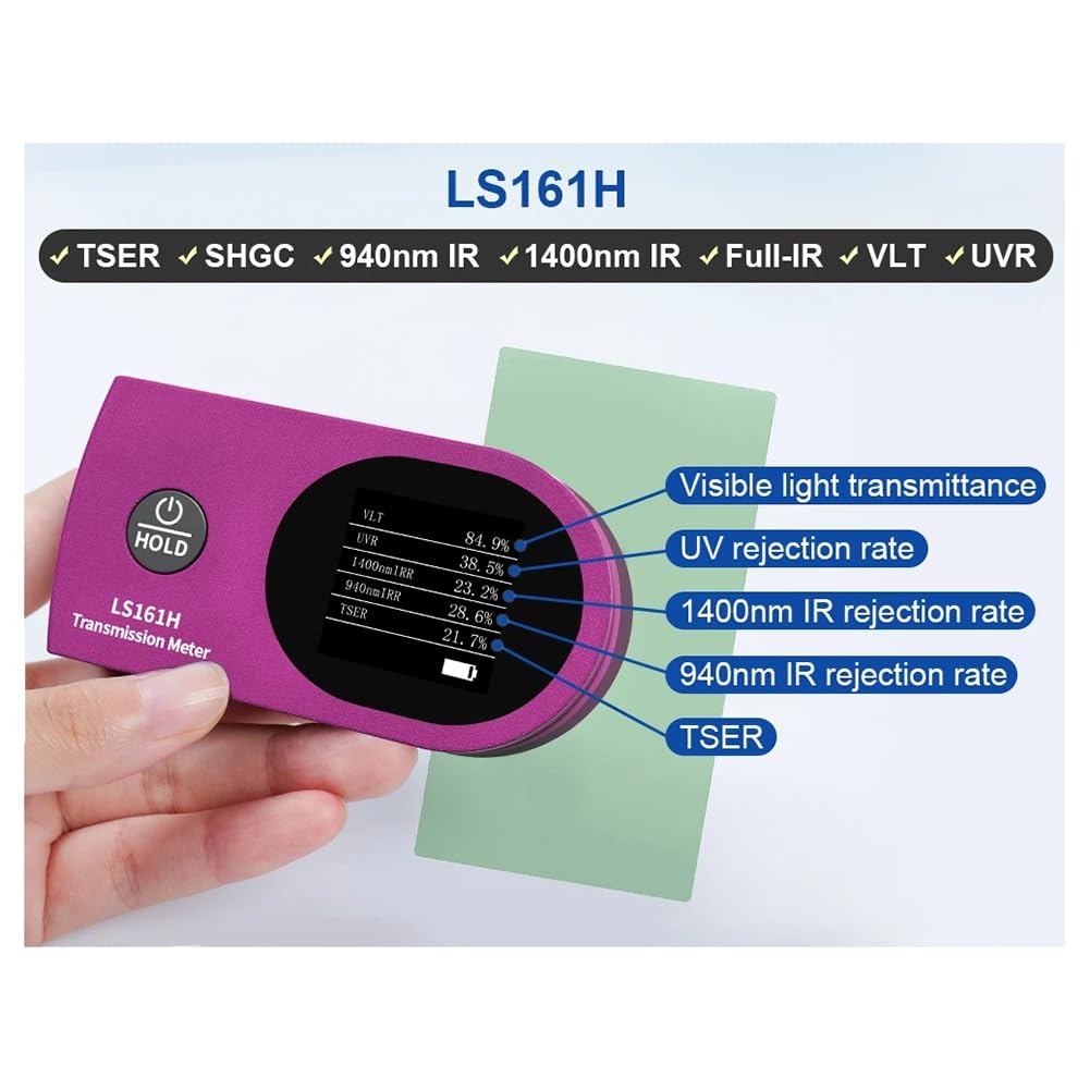 Misuratore di Finestre UV UV IR VLT Film Solar Film Tser Tester Film Film Meter LS161 (940nm)