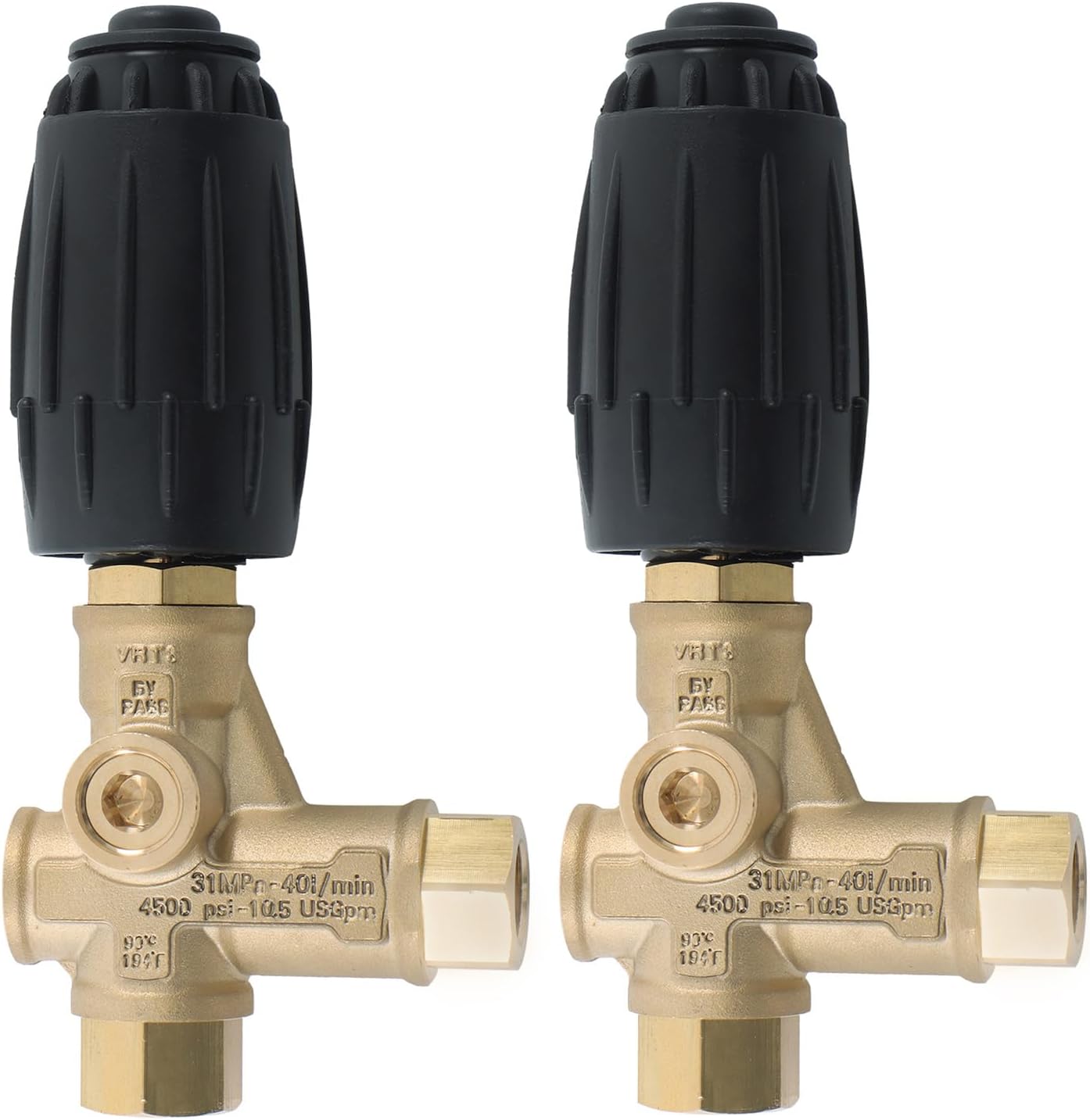 waltyotur 2Pcs VRT3-310 8GPM 4350 PSI 3/8 Inch FNPT Trapped Pressure Unloader Valve Replacement for Use with Many Pressure Washers