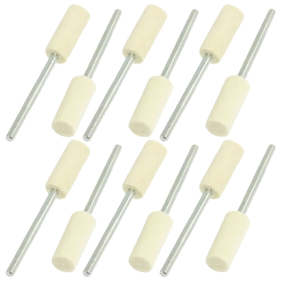 Aexit 12 Pcs Abrasives 3mm Drill Hole 6mm Cylindrical Felt -s for Rotary Tools Model:67as247qo525