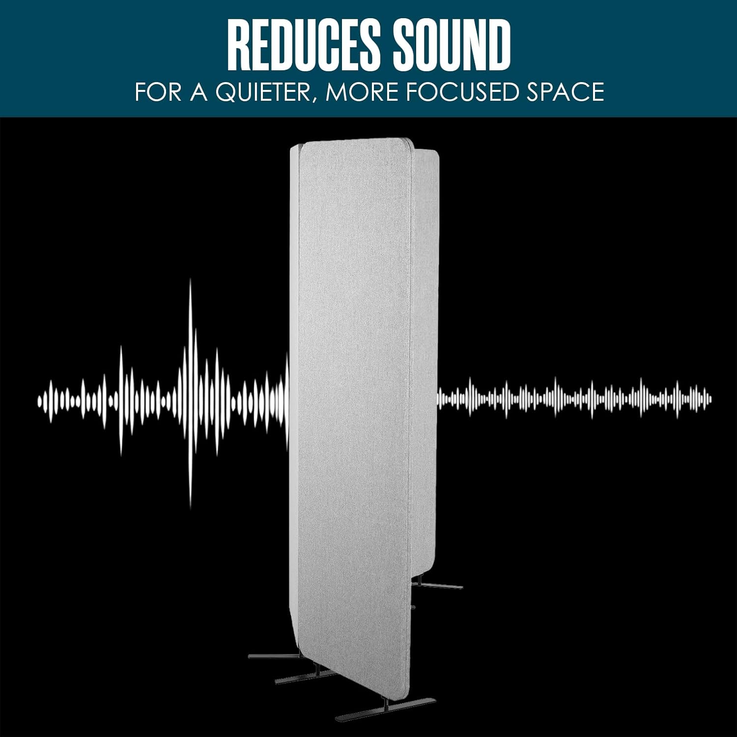 Houseables Partition Wall, Soundproof Room Dividers, Office Partitions, Sound Proof Dividers, Office Privacy Panel, Acoustic Privacy Panels, Noise Dampening Walls, Separator, Cubicle, Grey, 3PC, 72x67