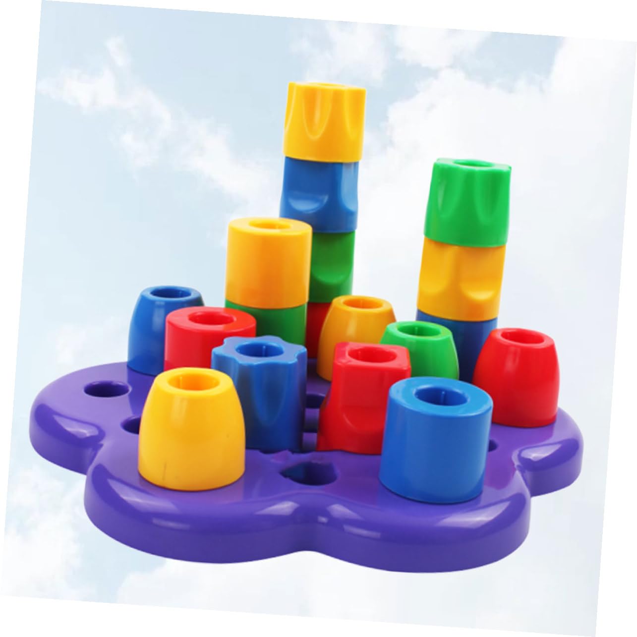 Didiseaon Juguete de Reconocimiento Bloques Apilables de Plástico para Aprendizaje Temprano y Ejercicio Cerebral, Adecuado para Bebés y Niños Pequeños