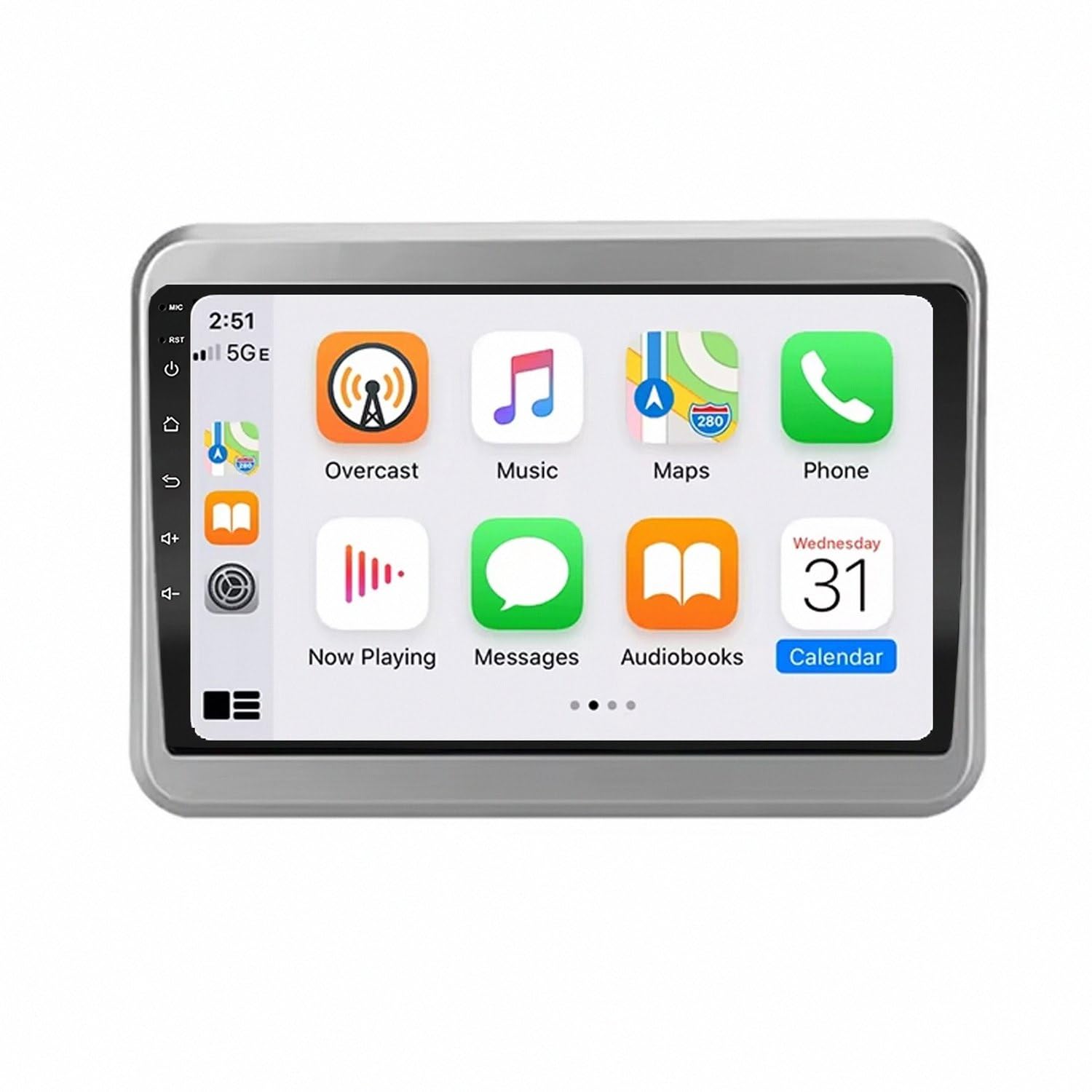 Car Stereo Carplay Radio de Coche para Jeep Compass 2 MP 2016-2018 Soporta Bluetooth, Control Volante, USB, WiFi, 4G, Mirror-Link, GPS Navegador/Radio FM, 4 Nuclear 1G+32G