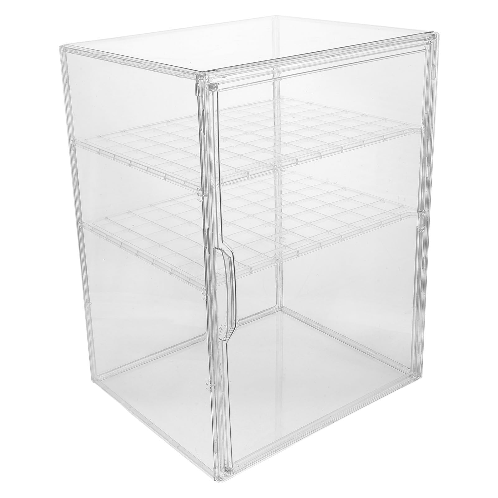 Cabilock Organizador Acrílico para Biberones de Ñiño con Puerta Magnética y Estantes Ajustables, Adecuado para Nursery y Cocina, Mantiene Biberones en Posición Vertical y Mejora la Higiene