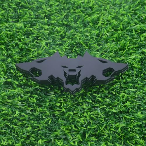 Image of 1x Wolf Emblems 3D Tailgate Side Badges Logo Fit for Tsla Cybertruck Car Truck Motorcycles (Matte Black)
