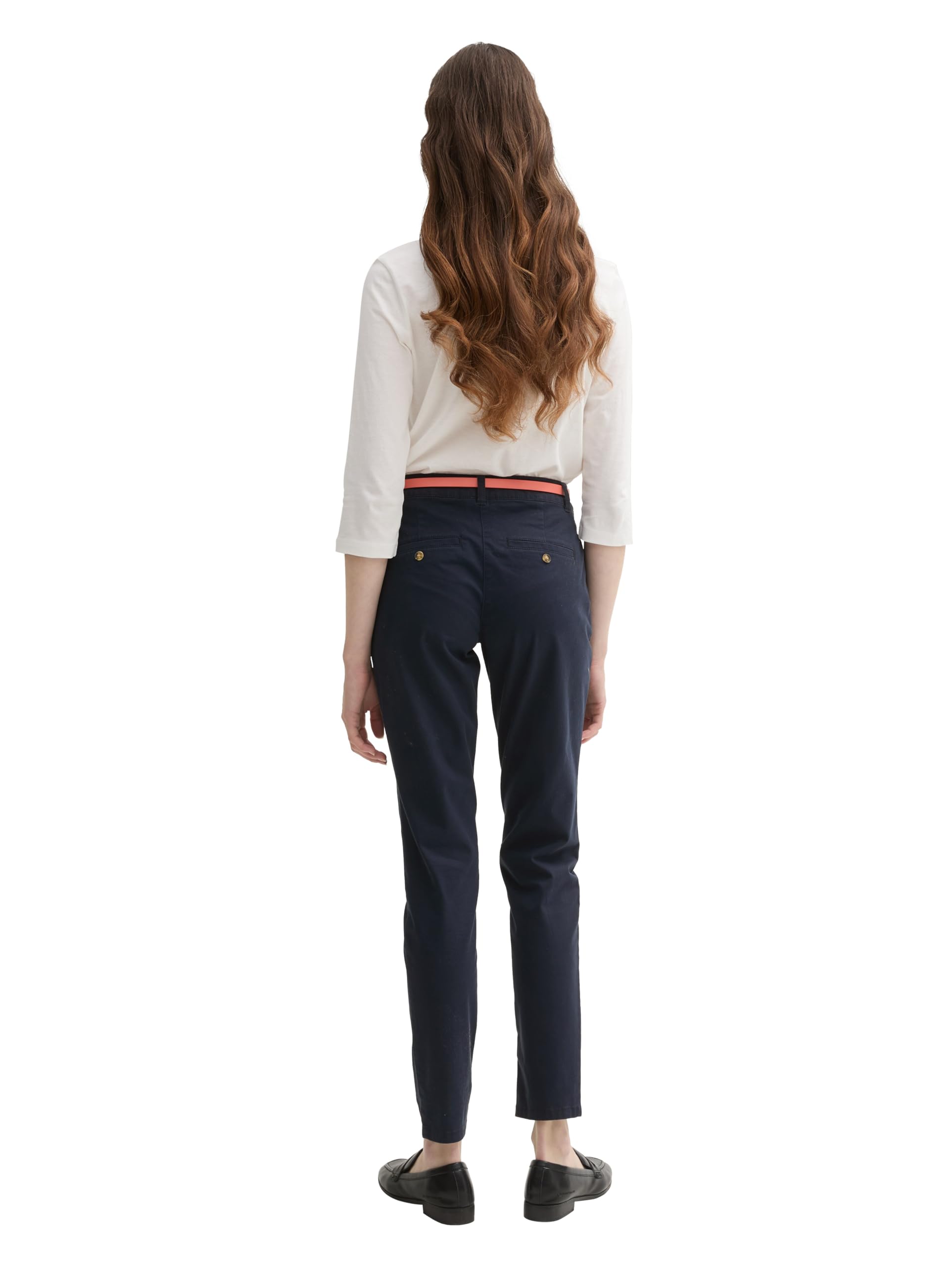 Tom Tailor Damen Slim Chino Hose mit Gürtel