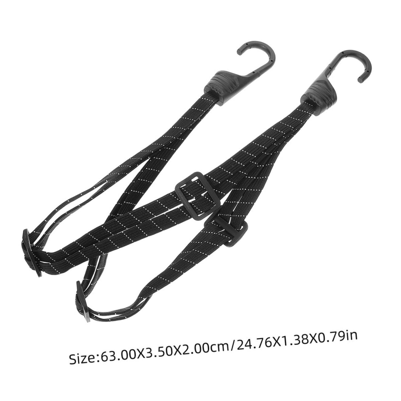 Anneome 2pcs Motorcycle Luggage Strap Elastic Cord Bungee Rope with Hook Motorcycle Bungee Cord Bandage Retractable Elastic Strap