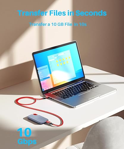 Miniatura 2 de LDLrui Cable USB C de transferencia de datos de 10 Gbps 2 unidades, 6 pies, USB A a USB C de 60 W, cable de carga rápida USB C para Samsung Galaxy