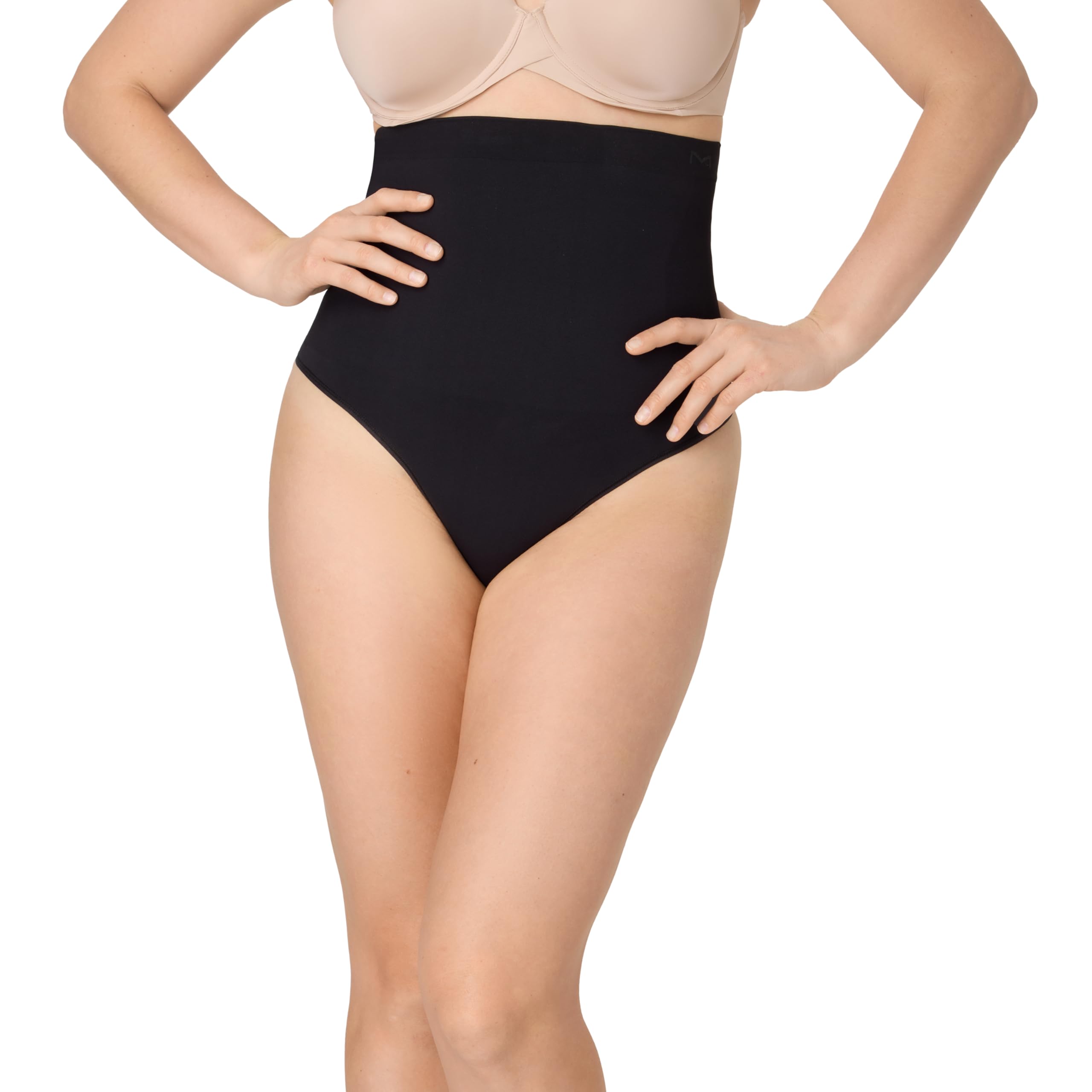 Maidenform womens Seamless Shapewear Tummy Control High-waist Thong Firm Control Shapewear Panty