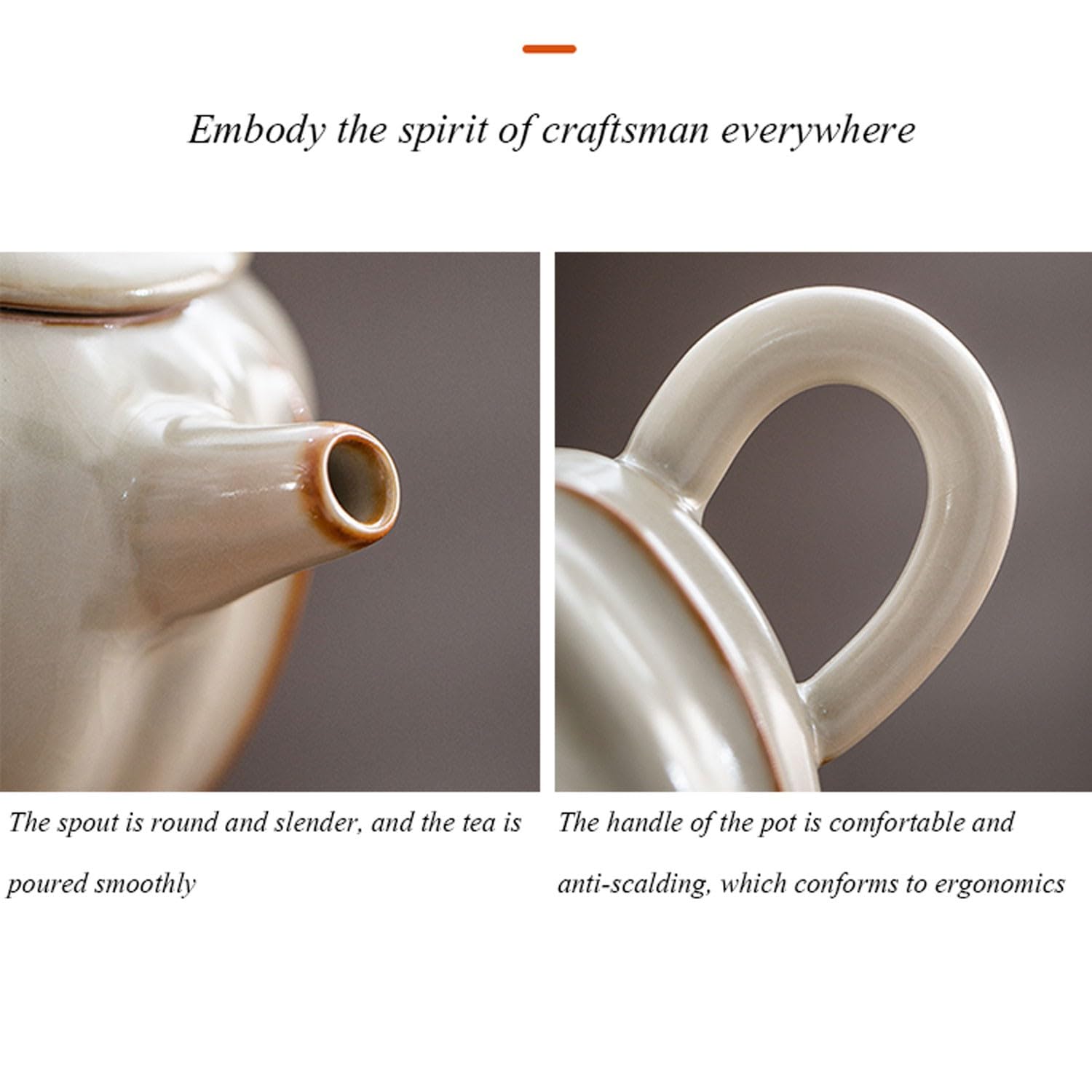 Set da tè, Set da tè Cinese Set da tè Set da tè per Adulti RU Kiln Kung Fu Tea Set, Semplice Set da tè per la casa Moderna