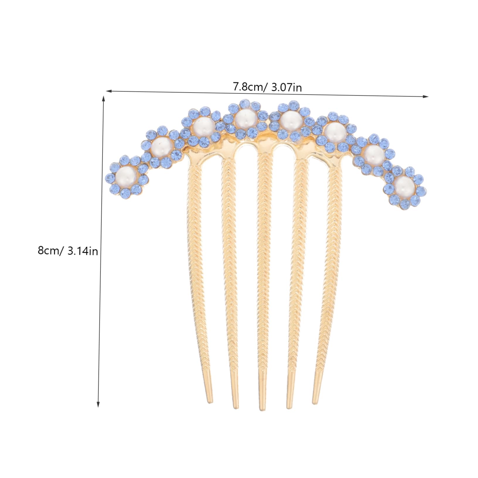 Gogogmee Elegant Rhinestone Pearl Hair Side Comb for Women Exquisite Wedding Hair Accessory for Birthdays Anniversaries and Special Occasions Lightweight Versatile Hairpin