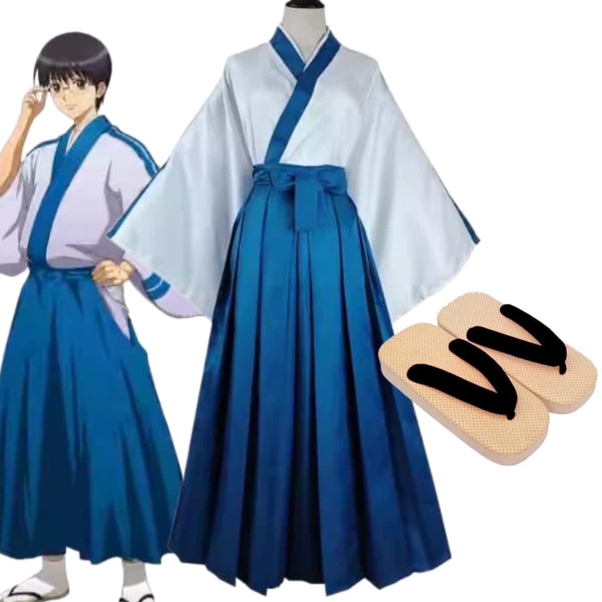 Amazon.co.jp: [ケ-プ] 銀魂 志村新八 コスプレ衣装 和服 志村新八