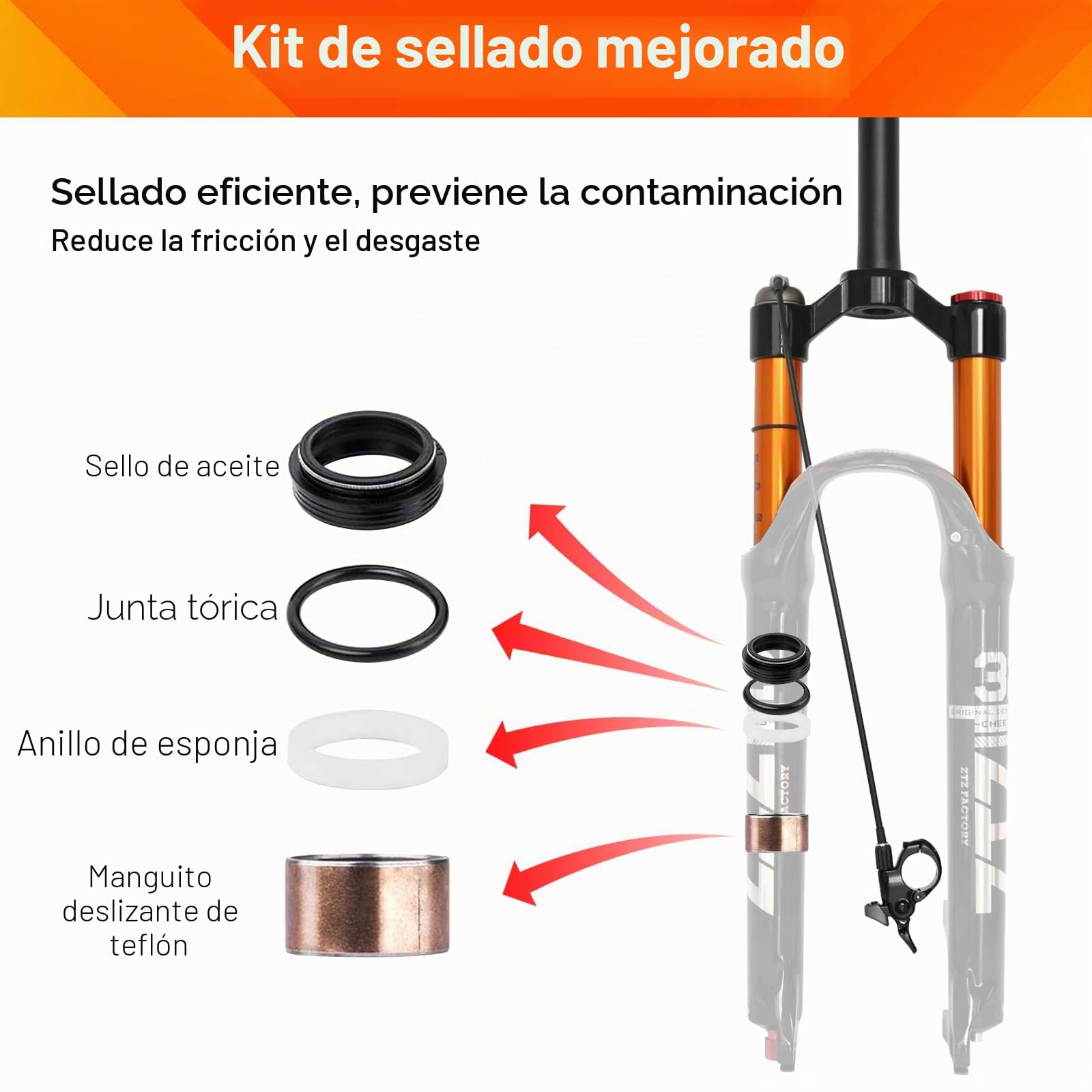 Aleación de magnesio Montaña Horquilla Delantera Presión de Aire Amortiguador Horquilla Horquilla Accesorios de Bicicleta