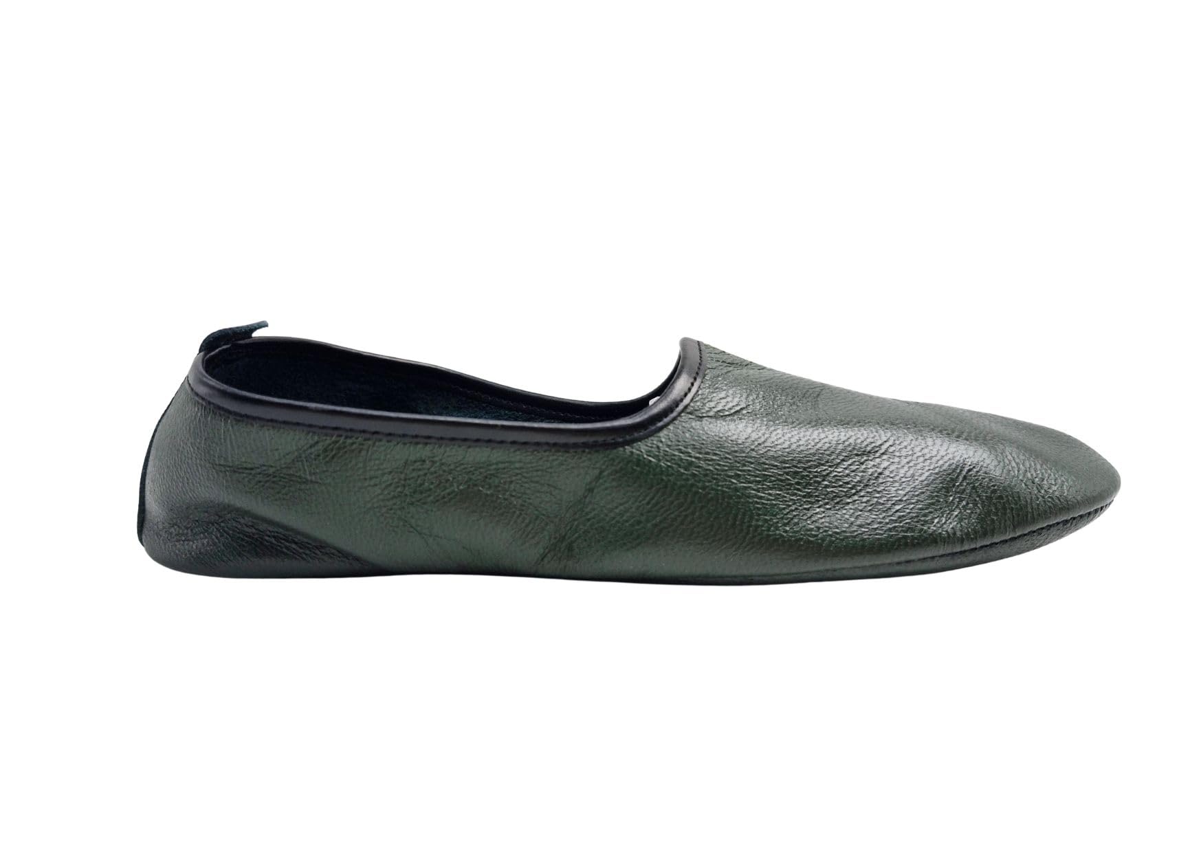 Pantofole unisex in vera pelle bordeaux – comode pantofole Babouches per la casa