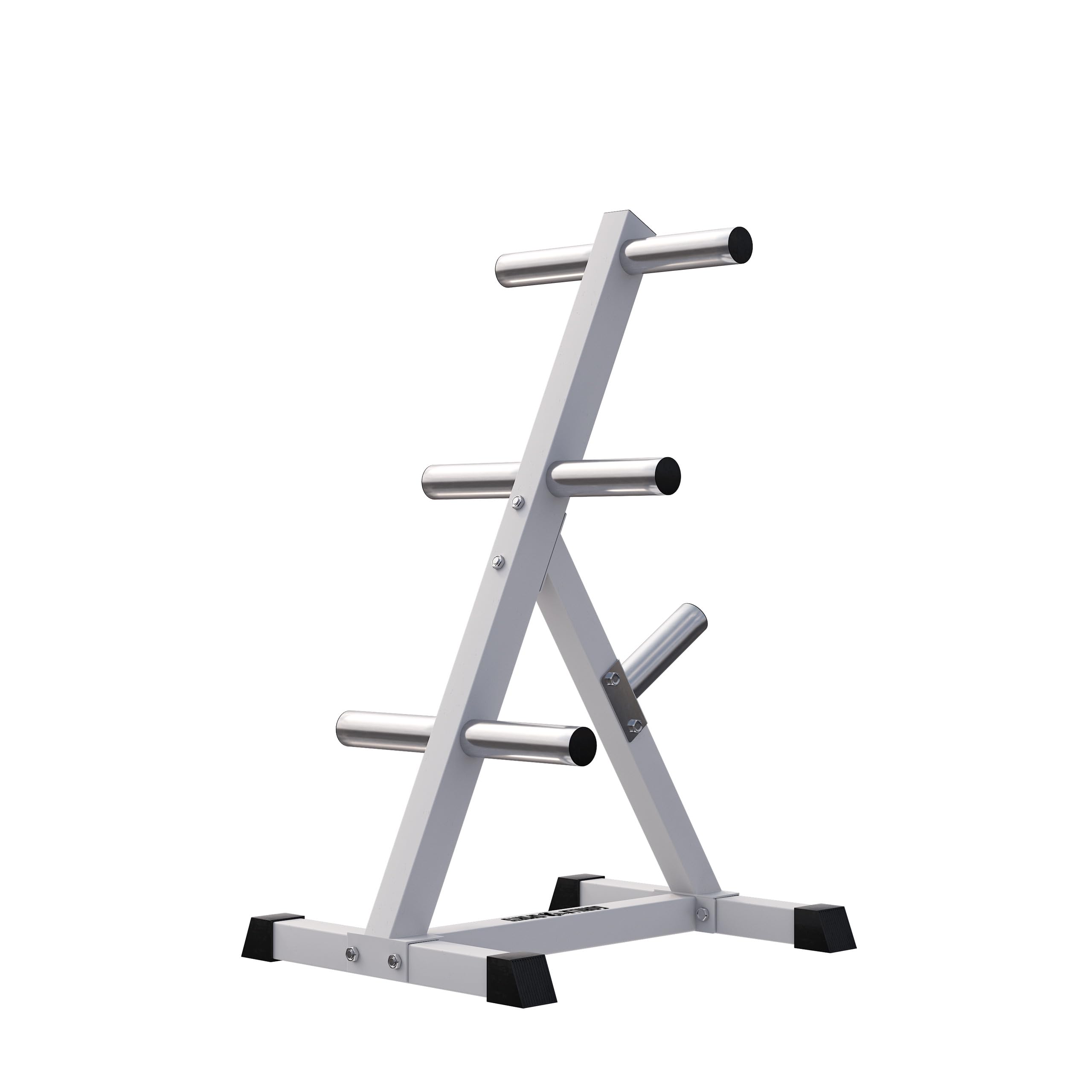 GORILLA SPORTS Hantelscheibenständer, 7 Aufnahmen, 50/51 mm, Weiß, belastbar bis 350 kg