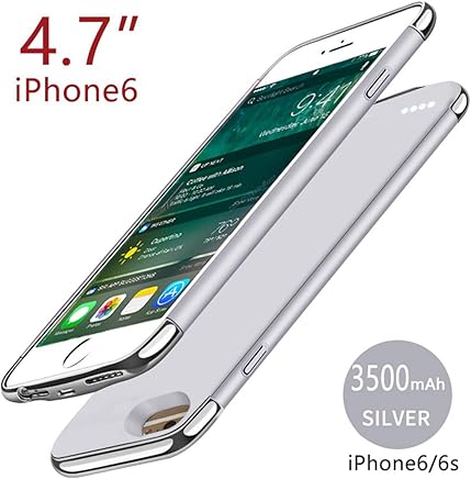 Banath iPhone 6 iPhone 6s 3500mAh Funda Bateria, Carcasa Bateria Funda Recargable Bater?a Externa Cargador Port?til Backup Power Bank para iPhone 6 iPhone 6s (Plata) Banath iPhone 6 iPhone 6s 3500mAh Funda Bateria, Carcasa Bateria Funda Recargable Bater?a Externa Cargador Port?til Backup Power Bank para iPhone 6 iPhone 6s (Plata)