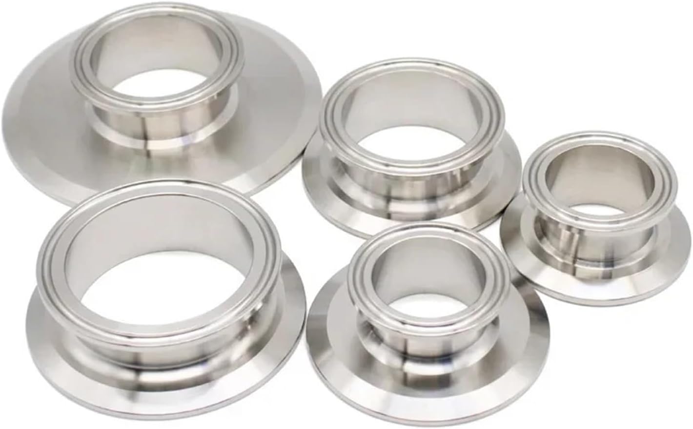 OSNEEOIY 1pc Tri Clamp Reducer End Cap 1.5" 2" 2.5"3"4" SS304 Stainless Steel 50.5mm 64mm 77.5m Ferrule Beer Pipe Fitting(316L x 119mm)