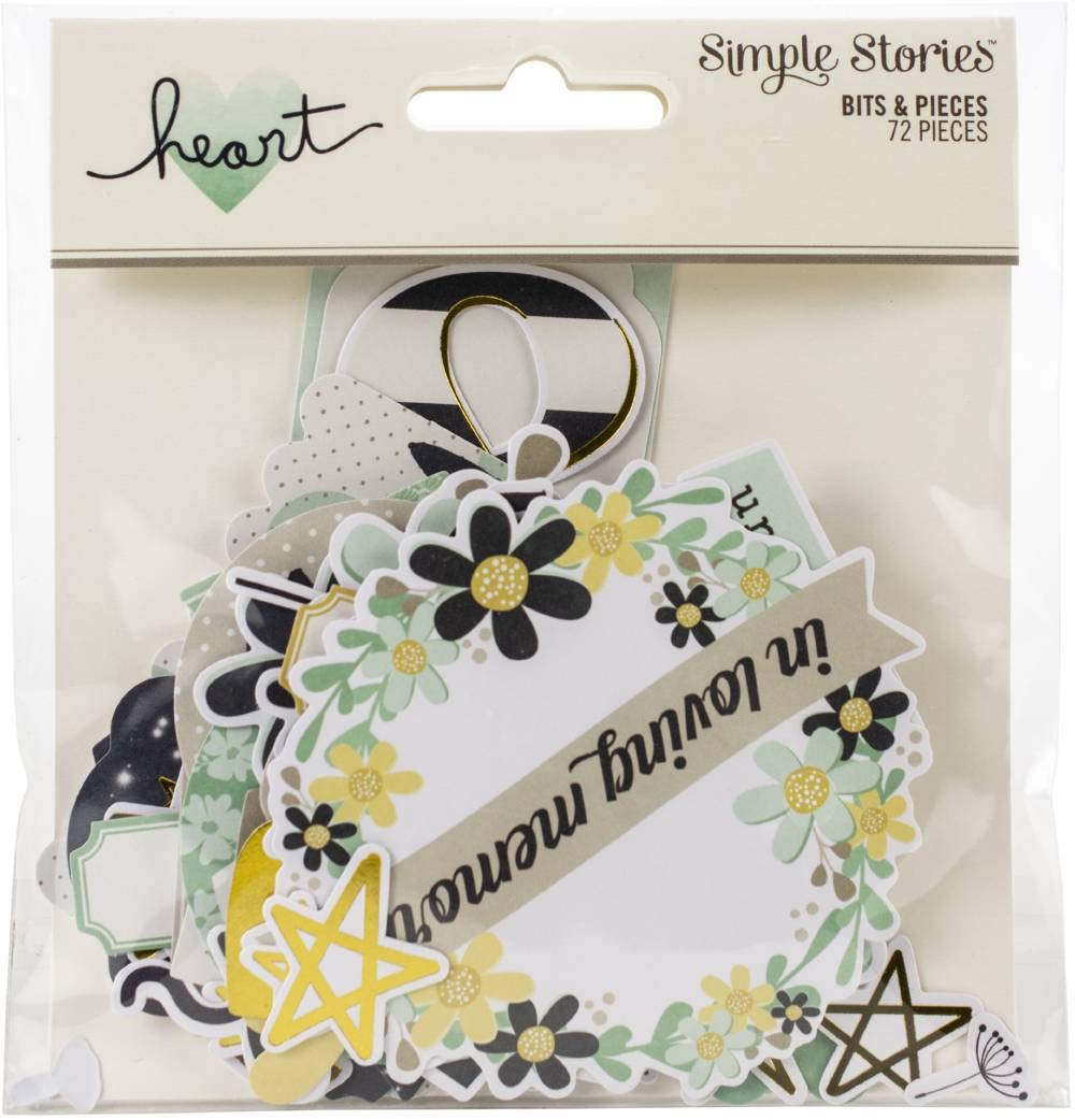 Simple Stories Multi Cardstock Die Cut Ephemera Bits & Pieces, Small