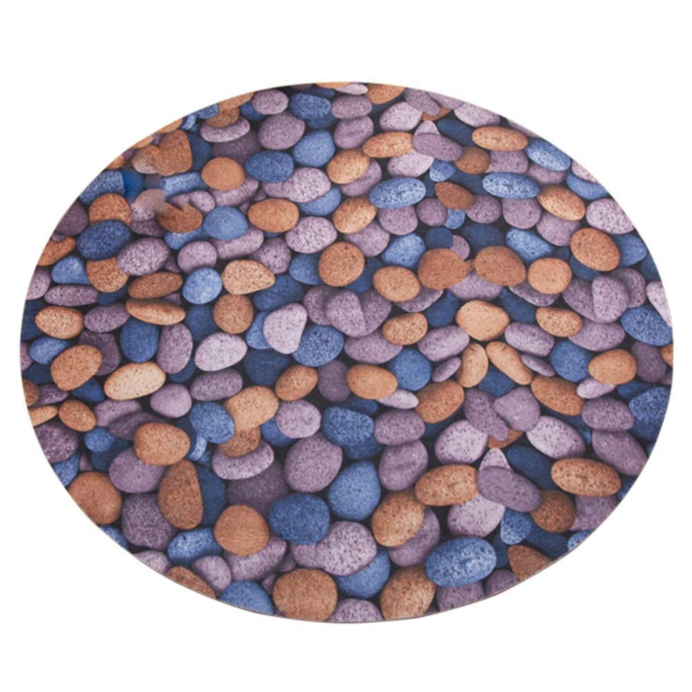 Tapis de douche antidérapant en diatomite effet bambou rond 3D doux