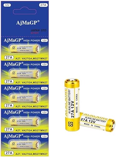 Paquete de 5 pilas alcalinas A27 27A 12V MN27A