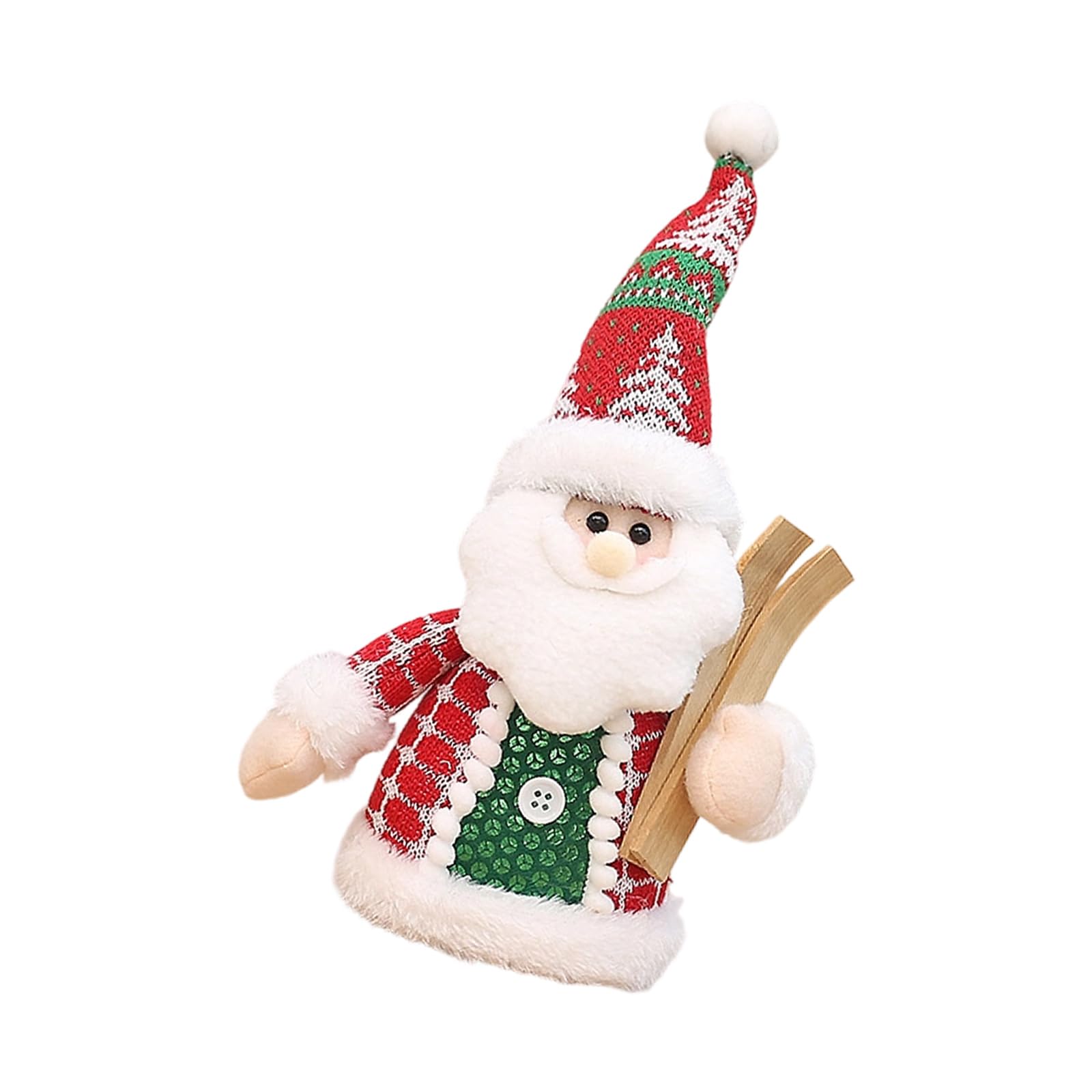 Xjdzineq Fabric Christmas Snowman Santa Deer Standing Figurine Plush Doll Decoration for Desktop Shelf Mantels Ornament Desktop Christmas Ornament