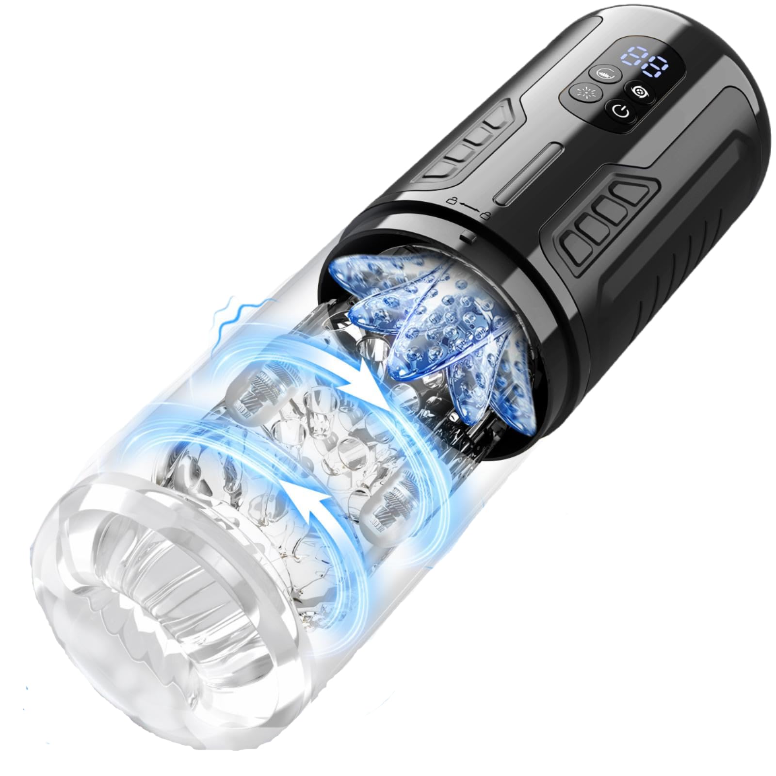 Men's Rechargeable Cordless Massager: 9 Modes, Waterproof, Long-Distance Capable (MLB04)