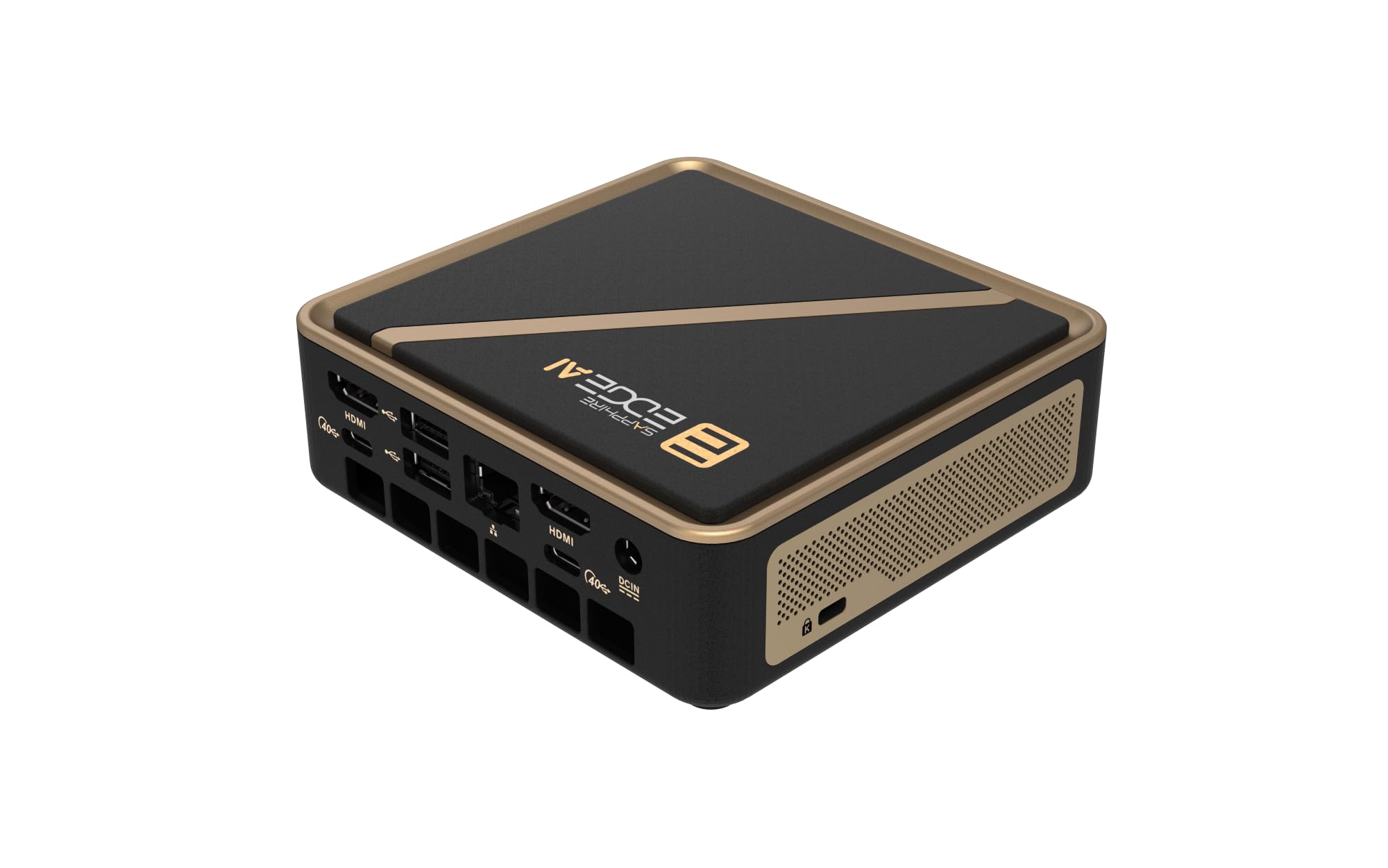 Sapphire Barebone Edge Ai 340 - Barebone - (schwarz/gold, Ohne Betriebssystem)(4h020-06-40g)