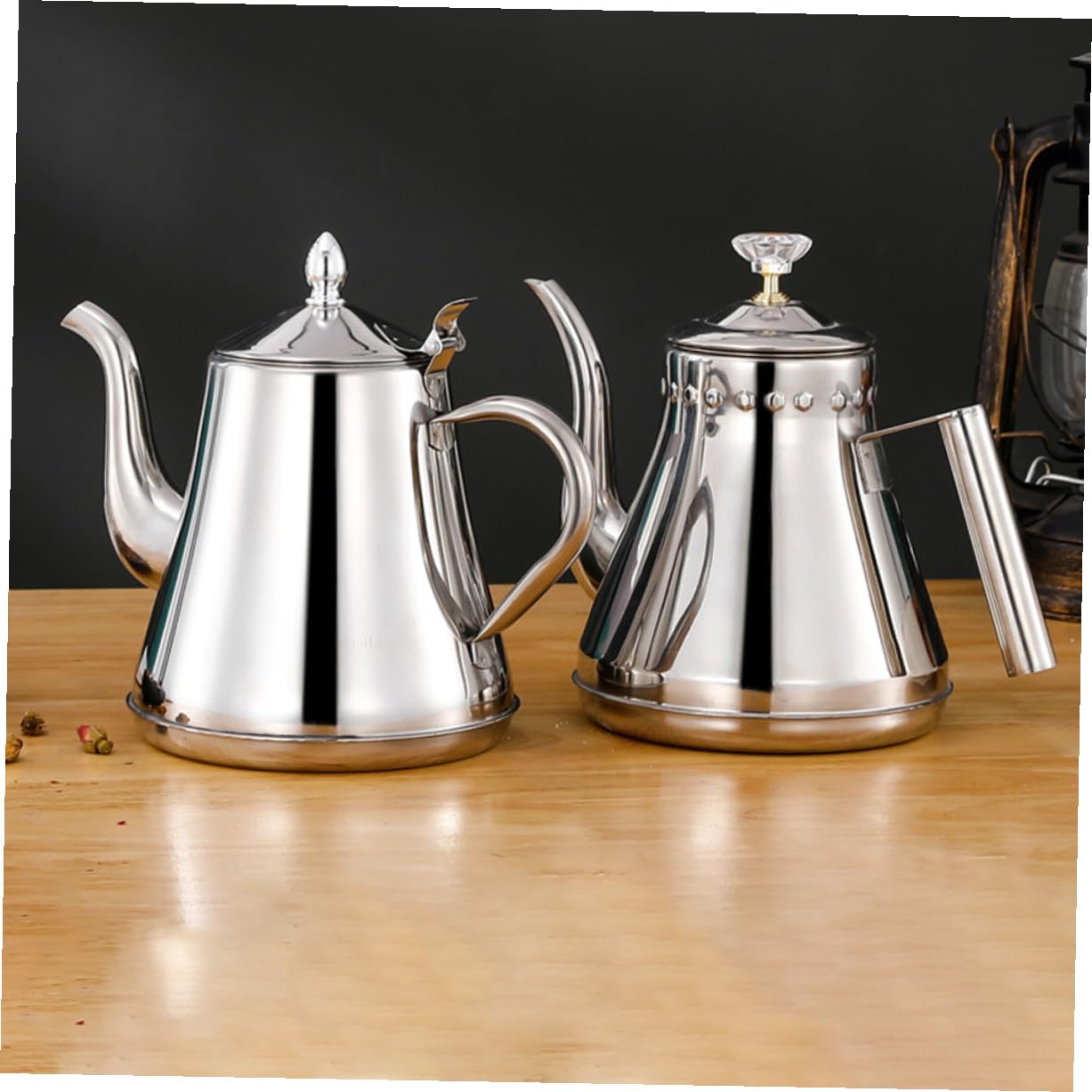 TOYANDONA Schwanenhalskessel Edelstahl-wasserkanne mit Langausguss für Büro-teekessel und Kaffeekessel Hitzebeständiger Griff als Kaffeezubehör