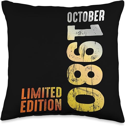 Since October 1980 Retro 1980 Vintage 1980 October Throw Pillow