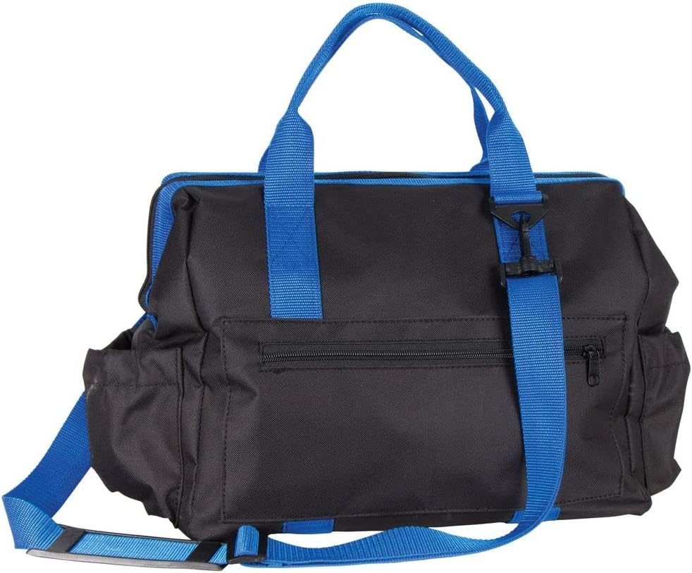 Dura-Tech Multi-Use Gear Bag | Color Black/Grey | Perfect Size for Essentials | Durable 600D Polyester | Ample Outer Pockets | Full Zippered Top | Detachable Shoulder Strap