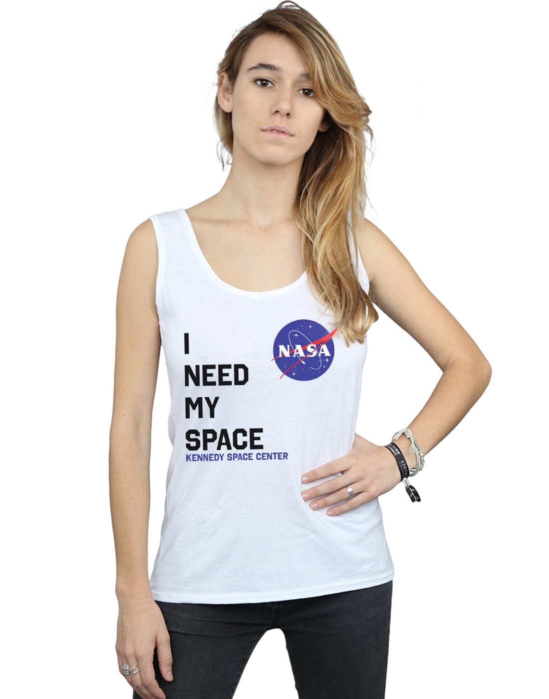 Absolute Cult Women's White Nasa I Need My Space Vest Medium