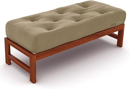 Miniatura 106 de Nirvana Futons Colchón de futón extra grueso de alta calidad de 10 pulgadas, sarga caqui, fabricado en Estados Unidos Caqui (Khaki Twill),Negro