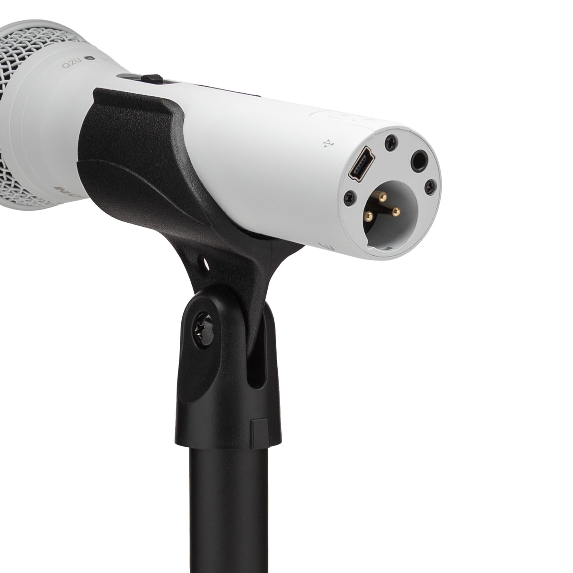 Samson Q2U - Microfono dinamico palmare USB e XLR con cardioide modello polare per podcasting e live streaming, colore: bianco