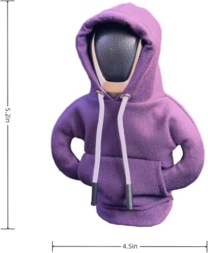 Miniatura 3 de Mini cubierta de cambio de marchas de coche con capucha cubierta de cambio de coche, accesorios interiores, perillas de cambio de moda (morado)