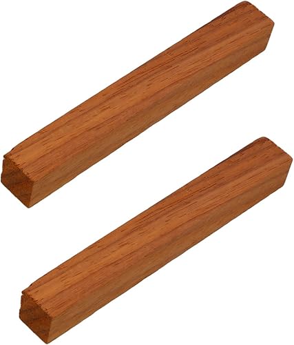 DCT Padauk - Juego de 2 espacios en blanco para torneado de madera, 34 x 34 x 6 pulgadas, espacios en blanco de madera para torneado, lapiceros de