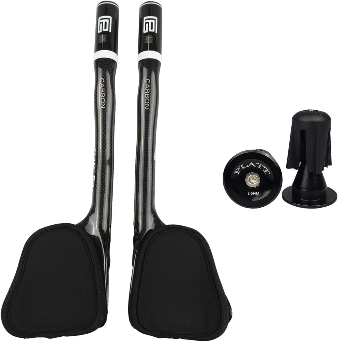 PLATT Manubrio per bicicletta 31,8, manubrio in carbonio da corsa/triathlon, manubrio aerobar, 3K, lucido