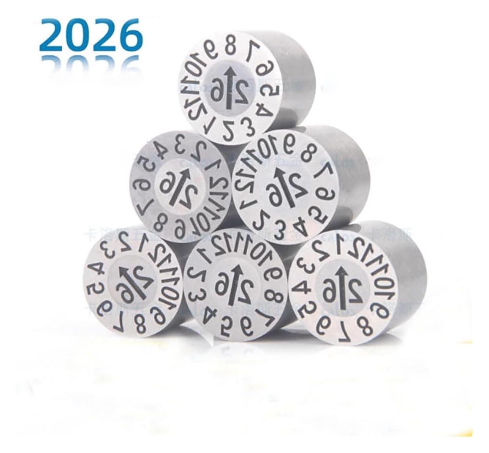 einstellbarer doppelter Datumscode, Verstellbarer Kalenderstempel, industrielle Datumsstempeleinsätze aus Kunststoff, verschiedene Größen, 2/10er-Pack(Days Stamp,2 pcs 20x16mm)