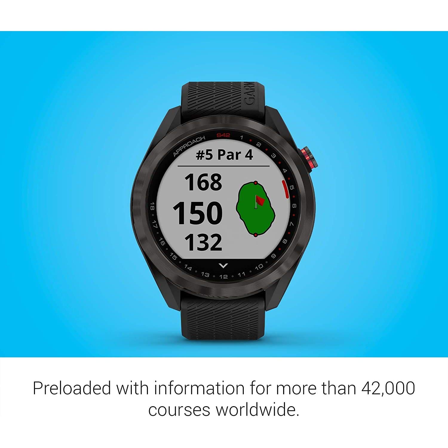 Amazon.com: Garmin 010-02572-10 Approach S42 - Reloj de golf con