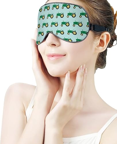 Miniatura 8 de Green Tractor Sleep Eye Mask Soft Funny Eye Shade Blindfold Eye Cover Máscara para dormir para viajes
