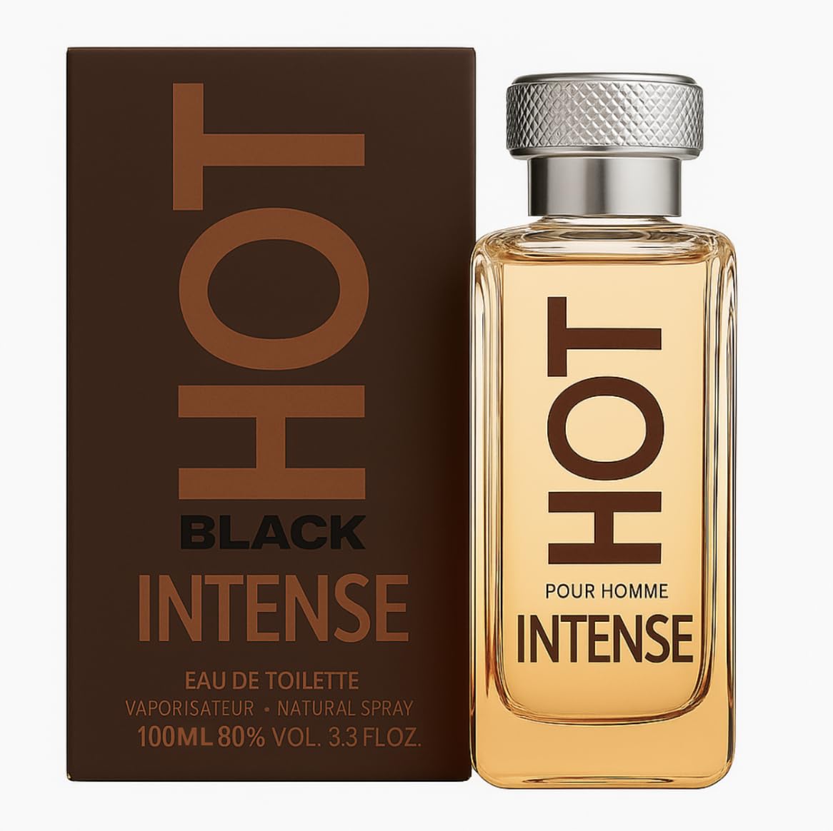 HOT Black Intense Perfume for Men | 100ML Parfum man with Bergamot, Pink Grapefruit, Black Pepper, and Amber Notes | Eau de Parfum for Men | Luxury Perfume Men | Gifts for Him