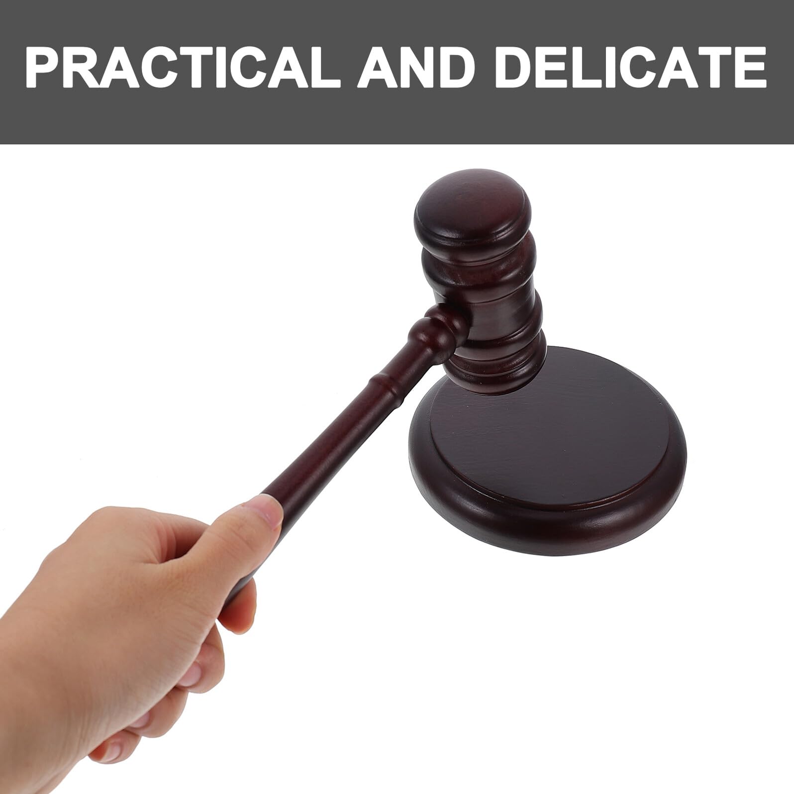 Martello Giudice in Legno, Set 1 Pezzo per Gioco di Ruolo | Finitura Curata e Bordi Lisci, Stile Creativo, Adatto ai Ragazzo Ragazza come Oggetto Scenico