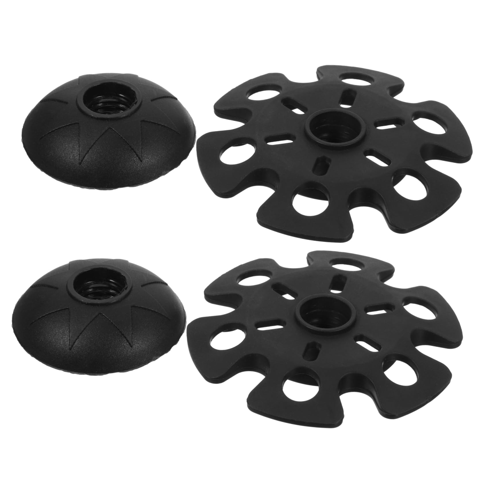 TOYANDONA Accesorios para Bastones de Trekking 4 Fundas de Goma Portátiles y Protectoras para Punta en Nieve y Barro en Color Negro