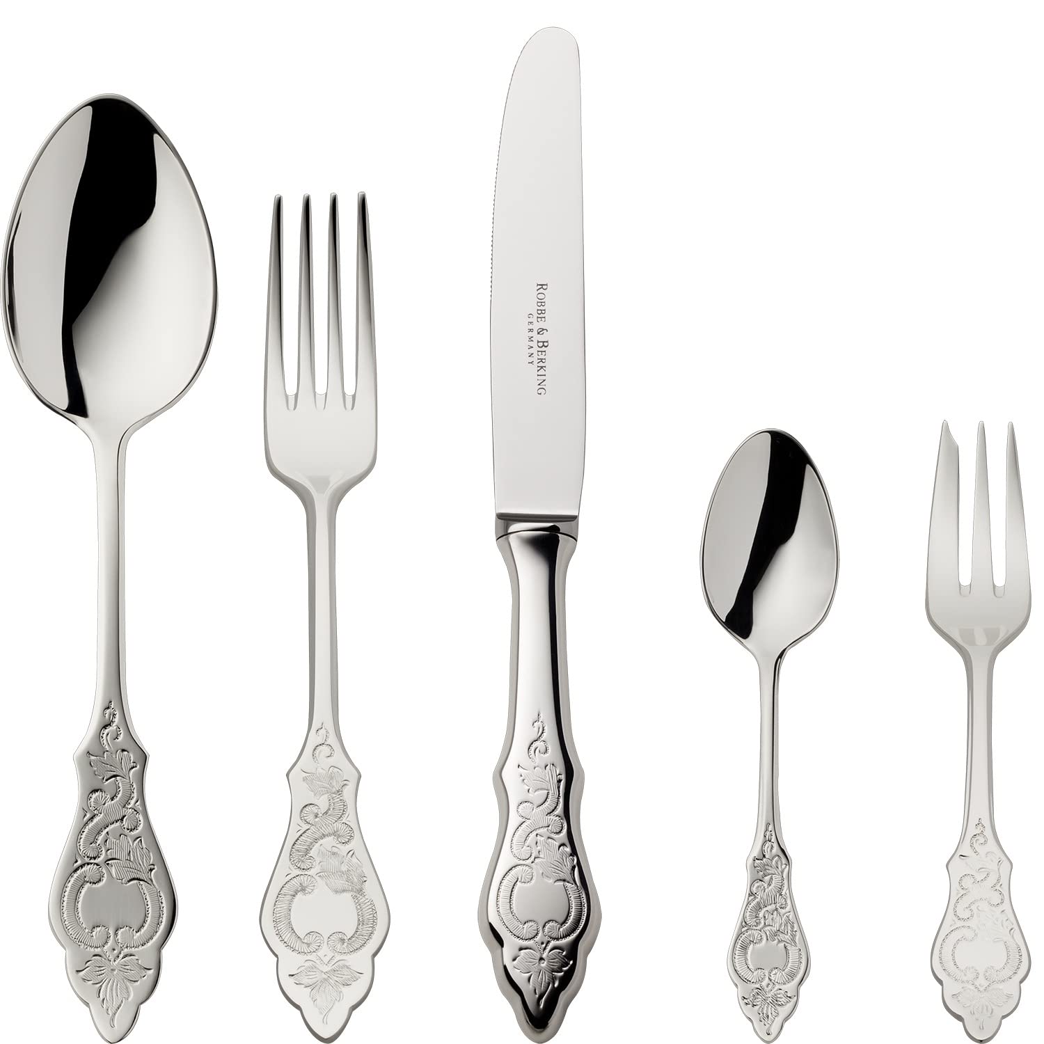 Robbe & Berking Atlantic 4 pos. Posate tavola (Acciaio Inossidabile 18/8 - Spazzolato Opaco