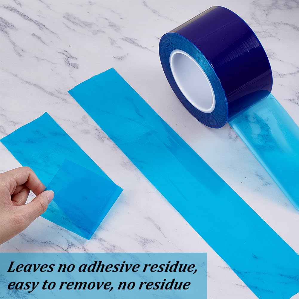 nbeads 2 Rolle 200m Antistatisches Schutzfolienband, 7cm Breit Oberflächenschutz Kratzfolienbandrolle Für Uhren Schmuck Fenster Glas Metall Möbel, Tiefhimmelblau